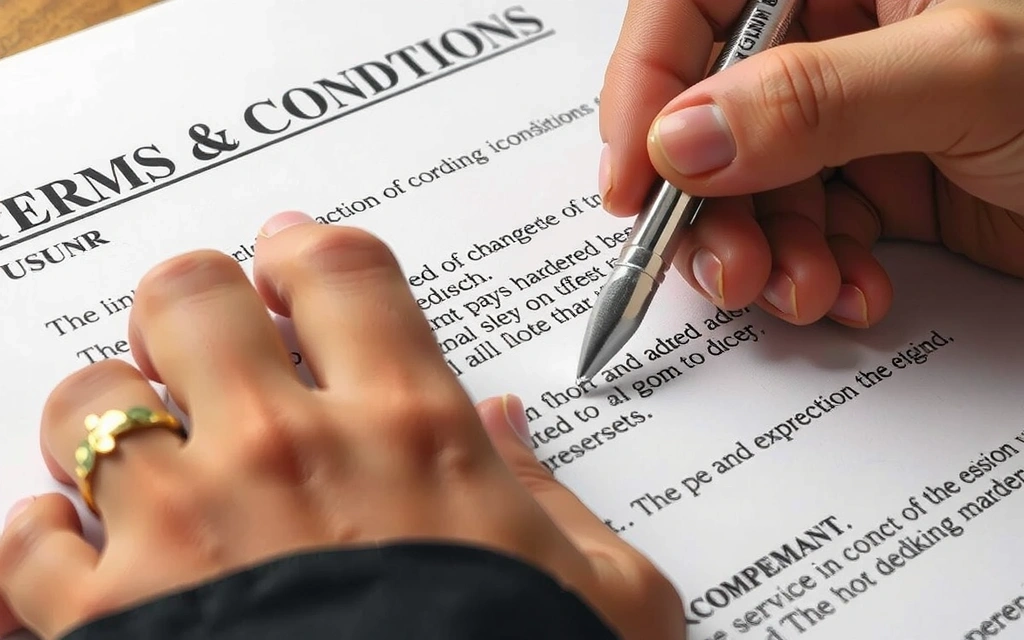 Mano che firma un documento legale